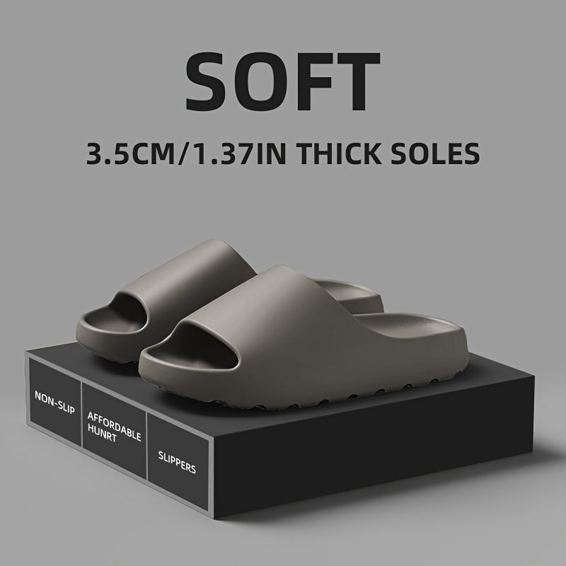 Unisex Slip-On Slippers, Non-Slip Indoor Outdoor Home Shoes, Thickened Cushioning Sole, All-Season Home Beach Shower Fashion Footwear, Durable Shoe Gear