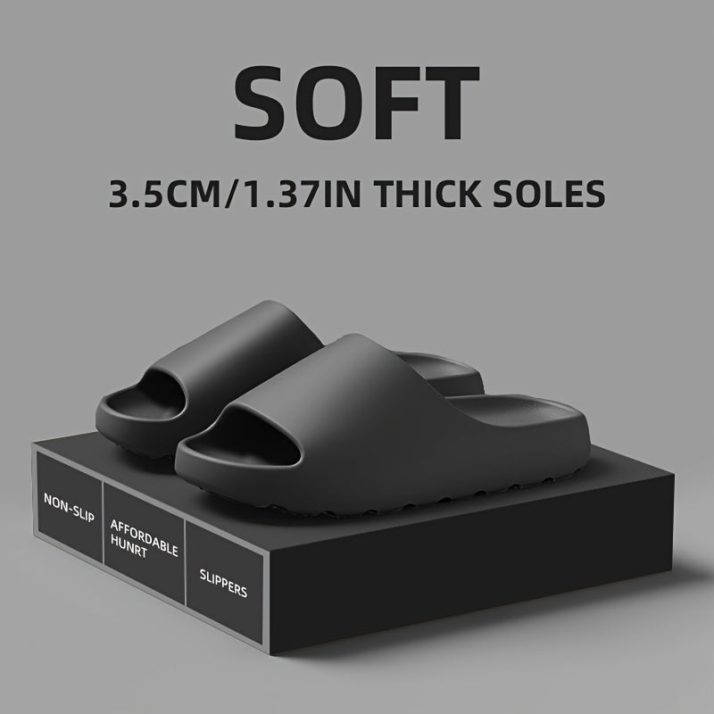 Unisex Slip-On Slippers, Non-Slip Indoor Outdoor Home Shoes, Thickened Cushioning Sole, All-Season Home Beach Shower Fashion Footwear, Durable Shoe Gear