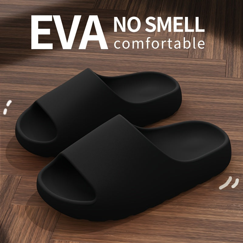 Unisex Slip-On Slippers, Non-Slip Indoor Outdoor Home Shoes, Thickened Cushioning Sole, All-Season Home Beach Shower Fashion Footwear, Durable Shoe Gear