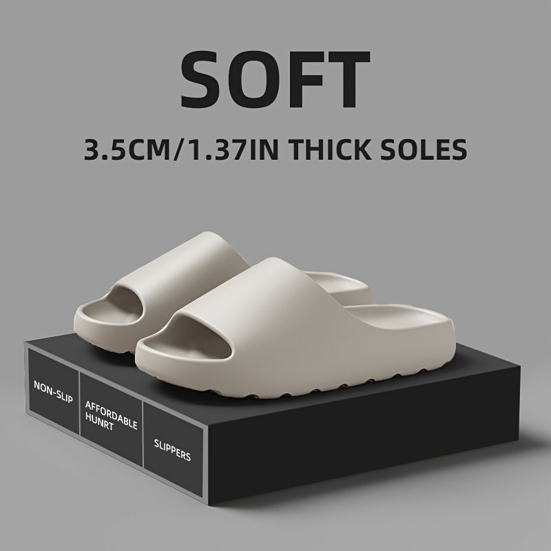 Unisex Slip-On Slippers, Non-Slip Indoor Outdoor Home Shoes, Thickened Cushioning Sole, All-Season Home Beach Shower Fashion Footwear, Durable Shoe Gear